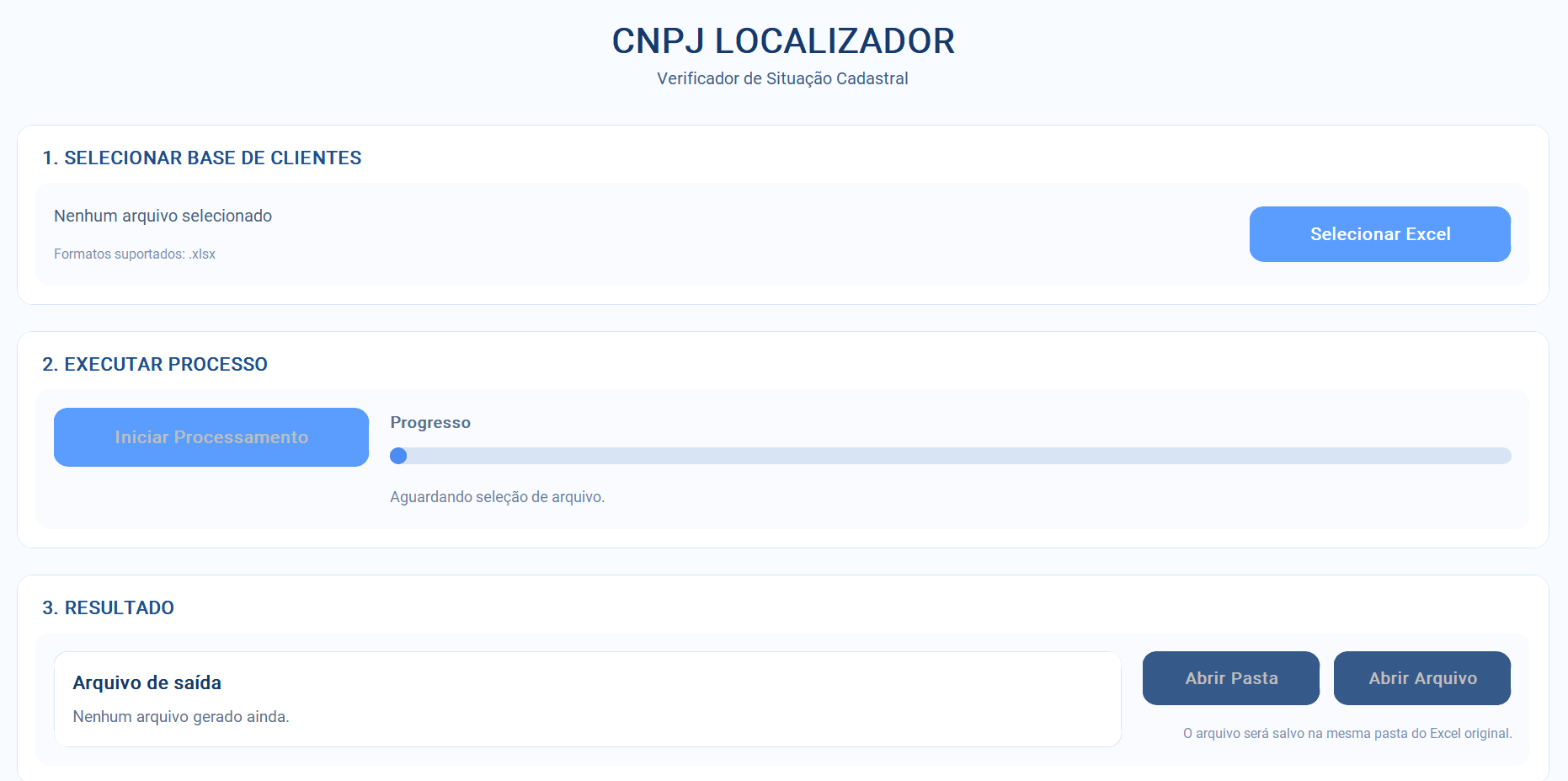 Prévia do aplicativo LoCNPJ